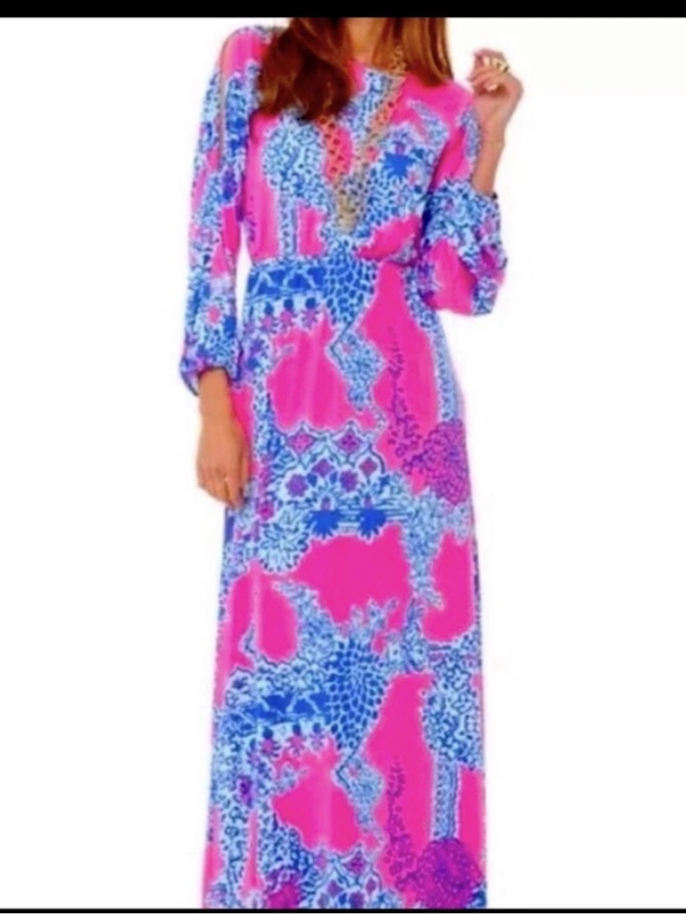 Lilly Pulitzer Ashlynn maxi dress in the "Pop on the Square" print - Picture 3 of 10